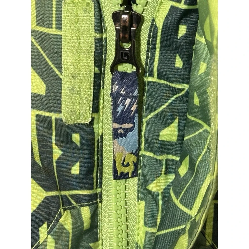Burton Jacket Youth Large 10-12 Gray Green  Hooded Snowboard All Access Winter